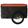 Remolque para bicicleta hierro negro y naranja 45 kg de vidaXL, Remolques para bicicletas - Ref: Foro24-94089, Precio: 94,94 ...
