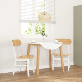 Sillas de comedor 2 unidades madera maciza de caucho blanco en Sillas de comedor | Comprar online en Foru.es