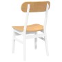 Sillas de comedor 2 unidades madera maciza de caucho blanco en Sillas de comedor | Comprar online en Foru.es