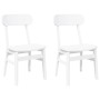 Sillas de comedor 2 unidades madera maciza de caucho blanco en Sillas de comedor | Comprar online en Foru.es
