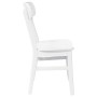 Sillas de comedor 2 unidades madera maciza de caucho blanco en Sillas de comedor | Comprar online en Foru.es