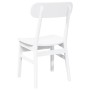 Sillas de comedor 2 unidades madera maciza de caucho blanco en Sillas de comedor | Comprar online en Foru.es