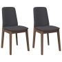 Sillas de comedor con cojines 2 uds madera maciza marrón caucho en Sillas de comedor | Comprar online en Foru.es
