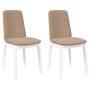 Sillas de comedor con cojines 2uds madera maciza blanco caucho en Sillas de comedor | Comprar online en Foru.es