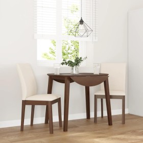 Sillas de comedor con cojines 2 uds madera maciza marrón caucho en Sillas de comedor | Comprar online en Foru.es