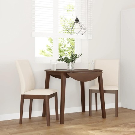 Sillas de comedor con cojines 2 uds madera maciza marrón caucho en Sillas de comedor | Comprar online en Foru.es