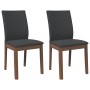 Sillas de comedor con cojines 2 uds madera maciza marrón caucho en Sillas de comedor | Comprar online en Foru.es