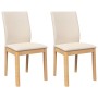 Sillas de comedor con cojines 2 uds madera maciza caucho en Sillas de comedor | Comprar online en Foru.es