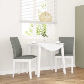 Sillas de comedor con cojines 2uds madera maciza blanco caucho en Sillas de comedor | Comprar online en Foru.es