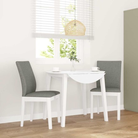 Sillas de comedor con cojines 2uds madera maciza blanco caucho en Sillas de comedor | Comprar online en Foru.es