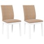 Sillas de comedor con cojines 2uds madera maciza blanco caucho en Sillas de comedor | Comprar online en Foru.es