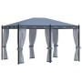 Cenador con pantallas de malla acero gris antracita 3x4 m de vidaXL, Carpas y cenadores - Ref: Foro24-48057, Precio: 506,49 €...