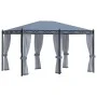 Cenador con pantallas de malla acero gris antracita 3x4 m de vidaXL, Carpas y cenadores - Ref: Foro24-48057, Precio: 496,43 €...