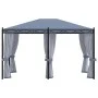Cenador con pantallas de malla acero gris antracita 3x4 m de vidaXL, Carpas y cenadores - Ref: Foro24-48057, Precio: 496,43 €...