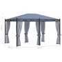 Cenador con pantallas de malla acero gris antracita 3x4 m de vidaXL, Carpas y cenadores - Ref: Foro24-48057, Precio: 506,49 €...