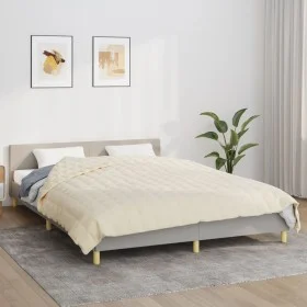 Manta con peso tela color crema claro 200x220 cm 9 kg de vidaXL, Mantas - Ref: Foro24-3154875, Precio: 97,53 €, Descuento: %