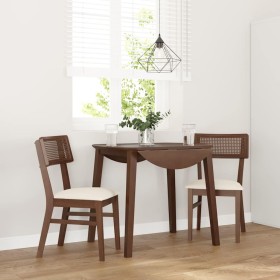 Sillas de comedor con cojines 2 uds madera maciza marrón caucho en Sillas de comedor | Comprar online en Foru.es