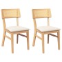 Sillas de comedor con cojines 2 uds madera maciza caucho en Sillas de comedor | Comprar online en Foru.es