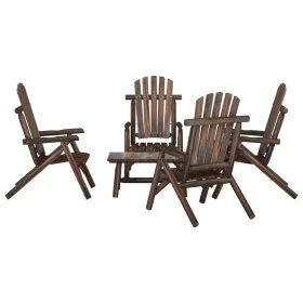 Juego de muebles de jardín 5 piezas madera maciza de abeto de vidaXL, Conjuntos de jardín - Ref: Foro24-3185520, Precio: 576,...