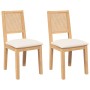 Sillas de comedor con cojines 2 uds madera maciza caucho en Sillas de comedor | Comprar online en Foru.es