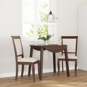 Sillas de comedor con cojines 2 uds madera maciza marrón caucho en Sillas de comedor | Comprar online en Foru.es
