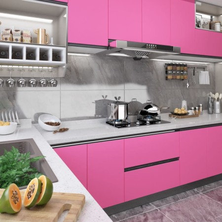 Láminas autoadhesivas muebles PVC rosa brillante 500x90 cm de vidaXL, Láminas para ventana - Ref: Foro24-326146, Precio: 15,2...