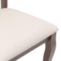 Sillas de comedor con cojines 2 uds madera maciza marrón caucho en Sillas de comedor | Comprar online en Foru.es
