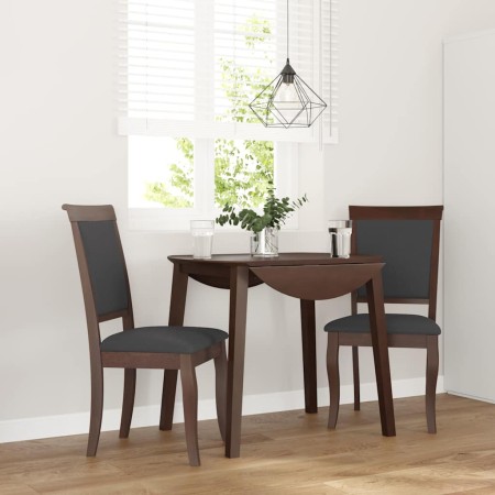 Sillas de comedor con cojines 2 uds madera maciza marrón caucho en Sillas de comedor | Comprar online en Foru.es
