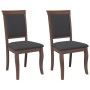 Sillas de comedor con cojines 2 uds madera maciza marrón caucho en Sillas de comedor | Comprar online en Foru.es