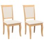 Sillas de comedor con cojines 2uds madera maciza natural caucho en Sillas de comedor | Comprar online en Foru.es
