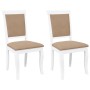 Sillas de comedor con cojines 2uds madera maciza blanco caucho en Sillas de comedor | Comprar online en Foru.es