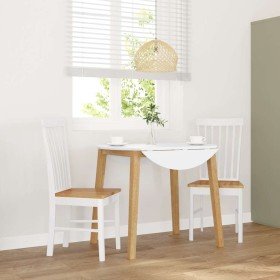 Sillas de comedor 2 unidades madera maciza de caucho blanco en Sillas de comedor | Comprar online en Foru.es