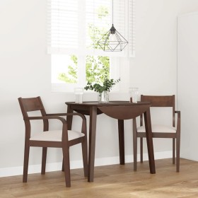 Sillas de comedor con cojines 2 uds madera maciza marrón caucho en Sillas de comedor | Comprar online en Foru.es