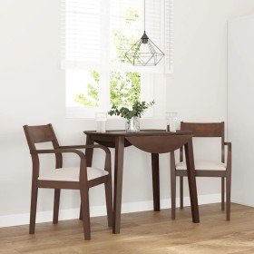 Sillas de comedor con cojines 2 uds madera maciza marrón caucho en Sillas de comedor | Comprar online en Foru.es