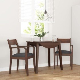 Sillas de comedor con cojines 2 uds madera maciza marrón caucho en Sillas de comedor | Comprar online en Foru.es