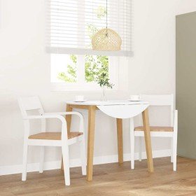Sillas de comedor 2 unidades madera maciza de caucho blanco en Sillas de comedor | Comprar online en Foru.es
