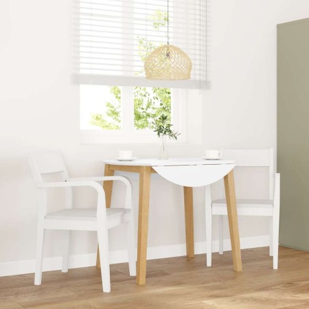 Sillas de comedor 2 unidades madera maciza de caucho blanco en Sillas de comedor | Comprar online en Foru.es