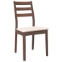 Sillas de comedor con cojines 2 uds madera maciza marrón caucho en Sillas de comedor | Comprar online en Foru.es