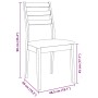 Sillas de comedor con cojines 2 uds madera maciza marrón caucho en Sillas de comedor | Comprar online en Foru.es