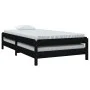 Cama apilable de madera pino maciza negro 100x200 cm de vidaXL, Camas y somieres - Ref: Foro24-820391, Precio: 127,20 €, Desc...