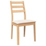 Sillas de comedor con cojines 2uds madera maciza natural caucho en Sillas de comedor | Comprar online en Foru.es