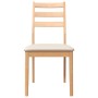 Sillas de comedor con cojines 2uds madera maciza natural caucho en Sillas de comedor | Comprar online en Foru.es