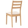 Sillas de comedor con cojines 2uds madera maciza natural caucho en Sillas de comedor | Comprar online en Foru.es