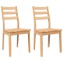 Sillas de comedor  2 uds madera maciza natural caucho en Sillas de comedor | Comprar online en Foru.es