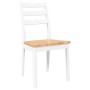 Sillas de comedor 2 unidades madera maciza de caucho blanco en Sillas de comedor | Comprar online en Foru.es