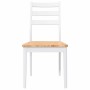 Sillas de comedor 2 unidades madera maciza de caucho blanco en Sillas de comedor | Comprar online en Foru.es