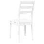 Sillas de comedor 2 unidades madera maciza de caucho blanco en Sillas de comedor | Comprar online en Foru.es