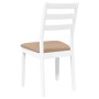 Sillas de comedor con cojines 2uds madera maciza blanco caucho en Sillas de comedor | Comprar online en Foru.es