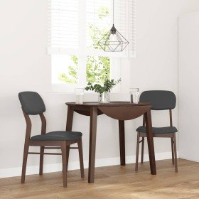 Sillas de comedor con cojines 2 uds madera maciza marrón caucho en Sillas de comedor | Comprar online en Foru.es