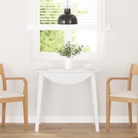 Mesa de comedor de madera maciza de caucho blanco en Mesas de comedor | Comprar online en Foru.es